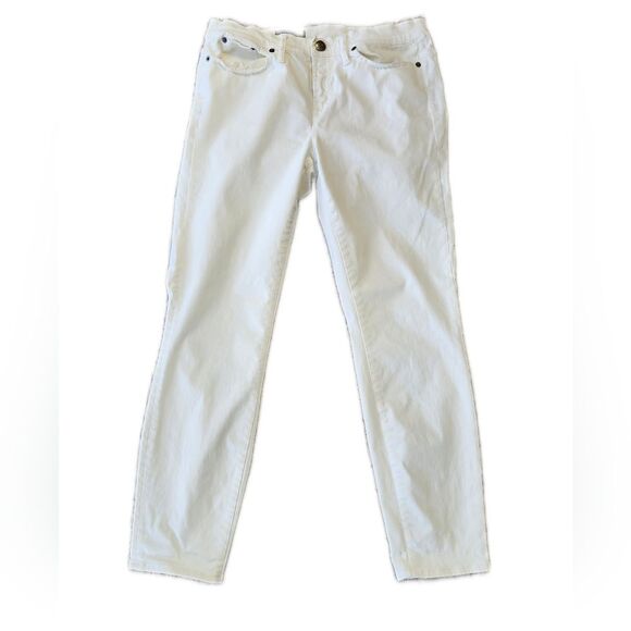 J. Crew Toothpick jeans, off-white, 83% cotton, great used condition,  size 30 - Picture 4 of 13